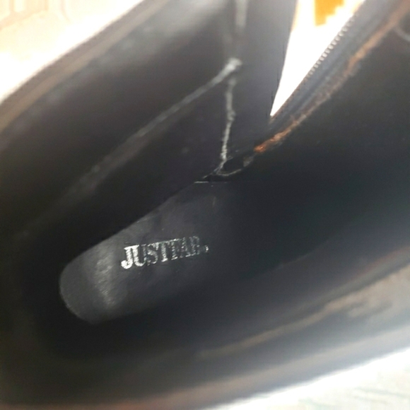 JUST FAB Seude Heeled Ankle Booties Size 9.5 - Picture 10 of 12